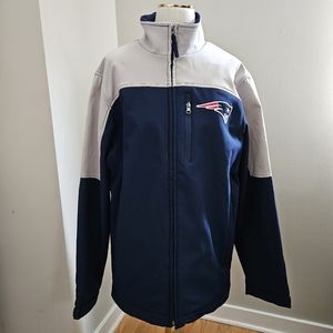 Mens New England Patriots Authentic NFL Full Zip Jacket Coat Jacket Shell Sz Med